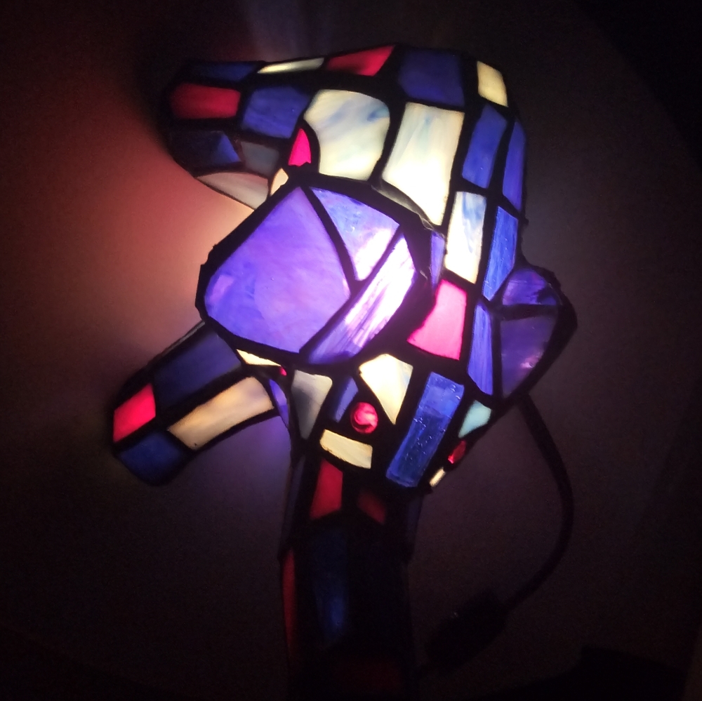 Stained Glass Tiffany Style Elephant Lamp